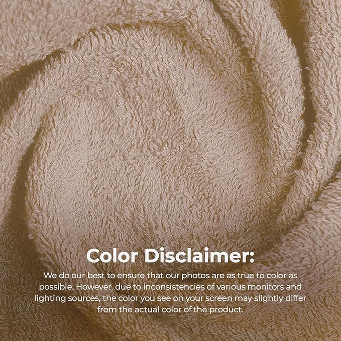 Avalon Towels Salon Towel - Beige Hand Towels Bulk Pack of 24 - 100% Cotton Absorbent Spa, Facial & Gym Towel for Working Out - 16x27 Inches (Not Bleach Proof)