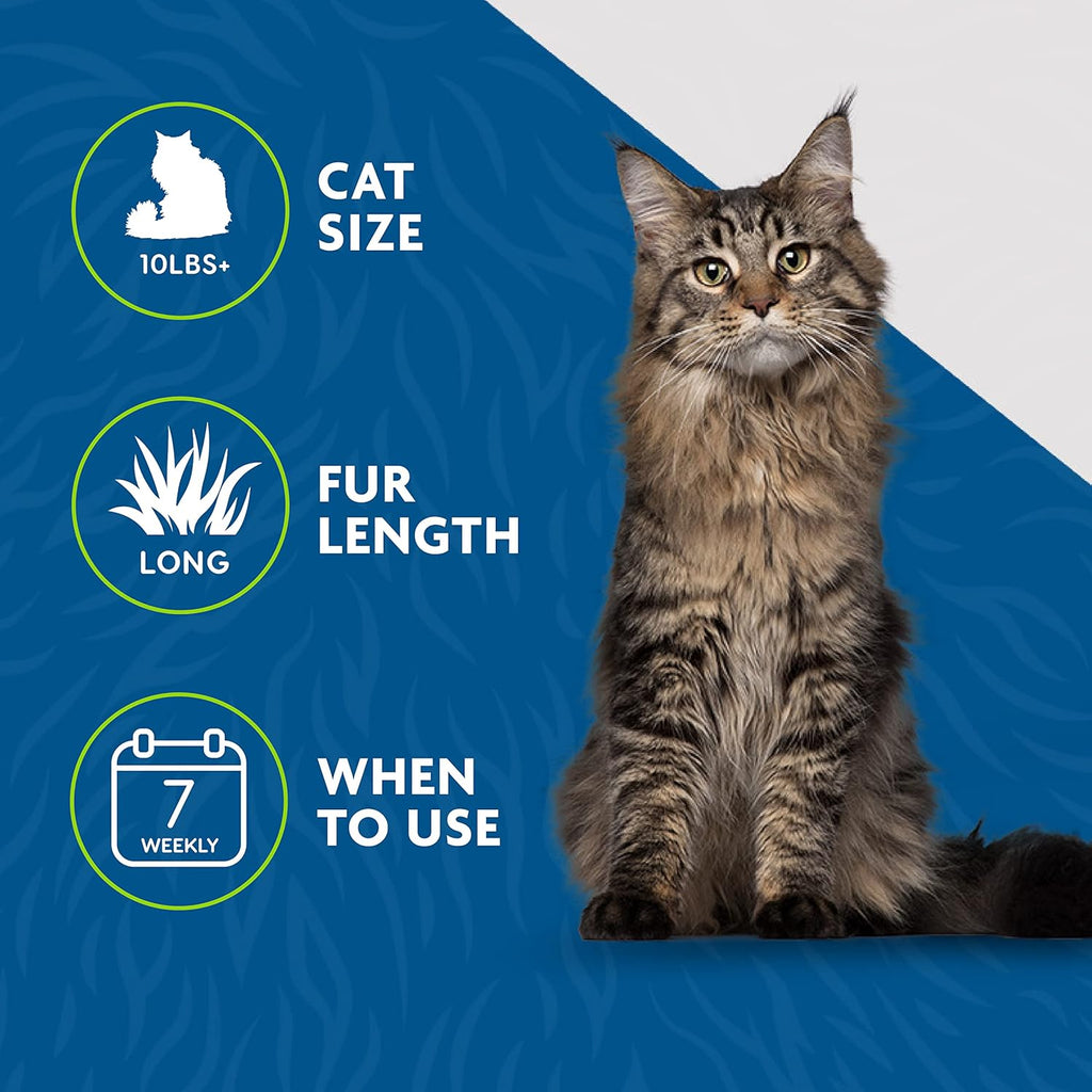 FURminator® deShedding Tool For Medium/Large Cats, Long Hair, Removes Loose Hair From Shedding