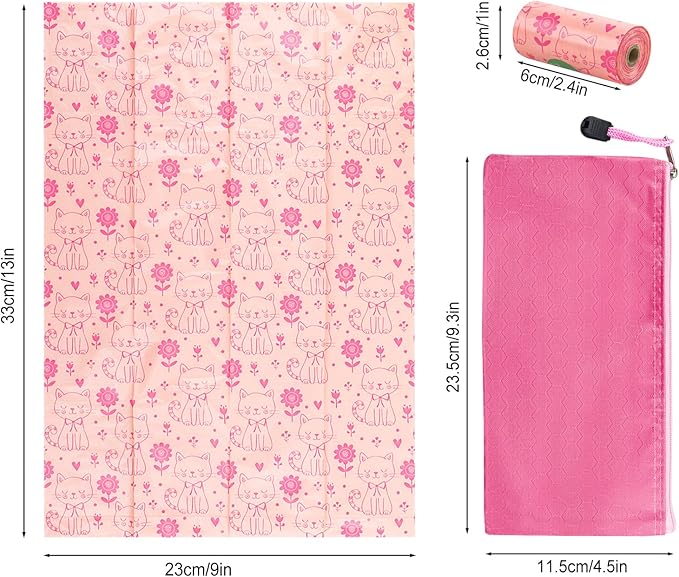 146Pcs Disposal Sanitary Napkin Bags, Pink Feminine Privacy Protection Sanitary Tampons Menstrual Liners Bag, Personal Disposal Hygiene Period Diapers Bag for Women (144pcs with 2pcs Zipper Bags)