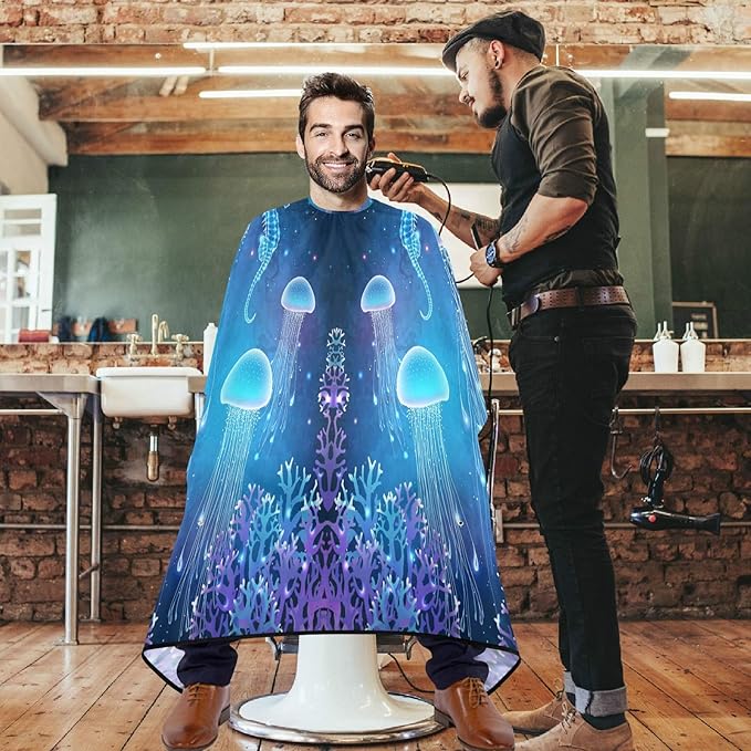 visesunny Professional Barber Cape Polyester Hair Cutting Salon Cape Apron Anti-Static Beard Bib
