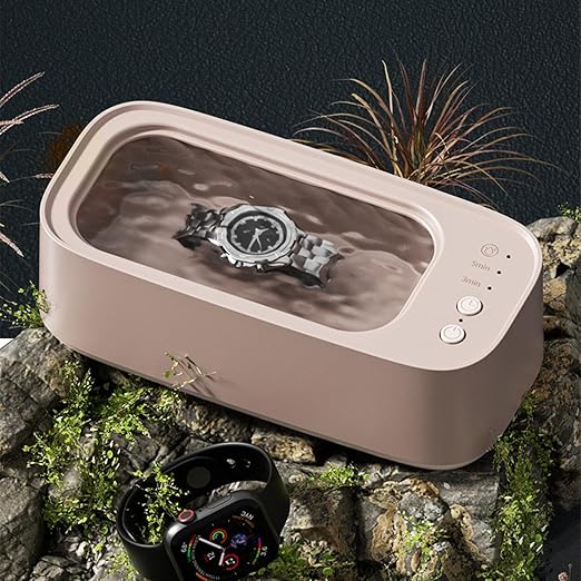 Ultrasonic Jewelry Cleaner Machine - 45Khz Ring Cleaning Device - Portable Device for Retainer, Makeup Brushes, Rings, Necklaces, Earrings and Watches