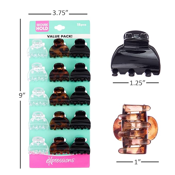Small Claw Clips, Value Pack Of Durable Hair Clips Small Hair Clips for All Hair Types, Professional Quality Hair Accessories, Styling Sectioning for Women (30)