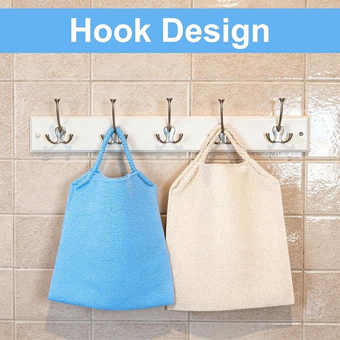 2pcs Exfoliating Back Scrubber, Nylon Shower Bath Exfoliator Extended Length Body Scrub Towel Stretchable Pull Korean Washcloth Strap with Handles