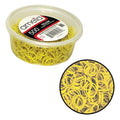 Amelia Beauty 500 Count Small Rubber Bands for Hair – ½" Yellow - Made in USA - Recloseable Container - Mini Hair Elastics for Braids, Ponytails, Cornrows & Twists – Strong Hold Ponytail Holders