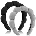 Spa Headbands for Washing Face or Facial, Set of 2 Skincare Headbands, Terry Cloth Headband Wash Combo Pack - Puffy Makeup Washing, Mask, Skin Treatment
