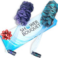 SHOWER BOUQUET Loofah-Charcoal Back-Scrubber Color-2-Pack // Long-Handle-Loofa-Lufa Bath-Sponge Brush/Extra Large Soft Mesh for Men & Women - Exfoliate with Full Pure Cleanse in Bathing Accessories