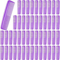 50 Pcs Pocket Combs for Men 5 Inch Cutting with Wide and Fine Teeth Plastic Professional Barber Haircut Small Anti Static Combs for Women Grooming Accessories for Beard(Purple)