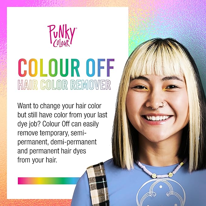 Punky Colour Colour Off Hair Color Remover Kit for Temporary, Semi Permanent & Permanent Color with Intrabond Hair Repairing Complex Mask