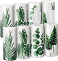 Zonon 8 Pcs Greenery Car Tissue Cylinder with 3-ply Facial Tissue Bulk Round Tissues Holder Box Spring Travel Cylinders Tubes for Car Decoration with 50 Sheets for Cup Holder Round Container