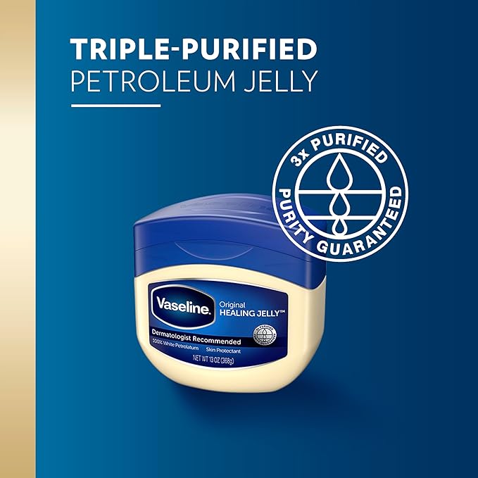 Vaseline Healing Jelly Original White Petroleum Jelly Protectant For Dry Cracked Skin and Eczema Relief Pure Petroleum Jelly 13 oz