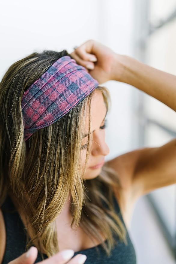 Maven Thread 4" Wide Workout Headbands for Women (2 Pack) – Non-Slip Sweatbands for Gym, Running & Yoga