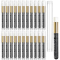 TUZAZO 40 Pieces Black Lash Shampoo Brushes Set - 20pcs Glitter Crystal Eyelash Extension Cleanser Brush with 20pcs Plastic Travel Tube - Nose Pore Deep Cleaning Brush for Facial Cleansing