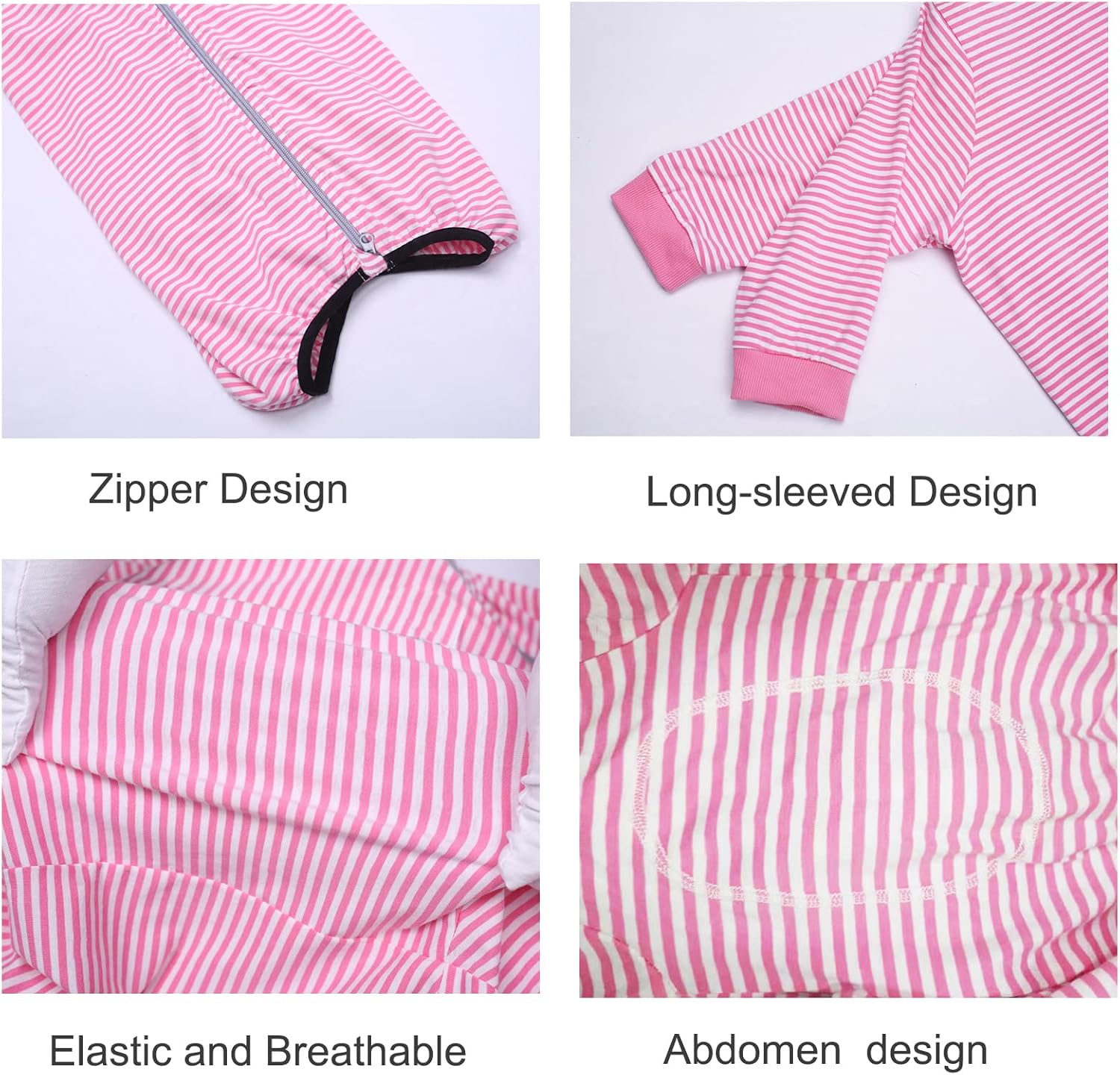 Yeapeeto Dog Onesie Surgery Recovery Suit for Large Medium Bodysuit Dogs Pajamas PJS Full Body for Shedding, Prevent Licking, Wound Protection, Cone Alternative (2XL, Pink)