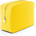 Embla Large Makeup Bag and Waterproof Nylon Travel Toiletry Bag, Large Capacity Cosmetic Zipper Pouch, Yellow