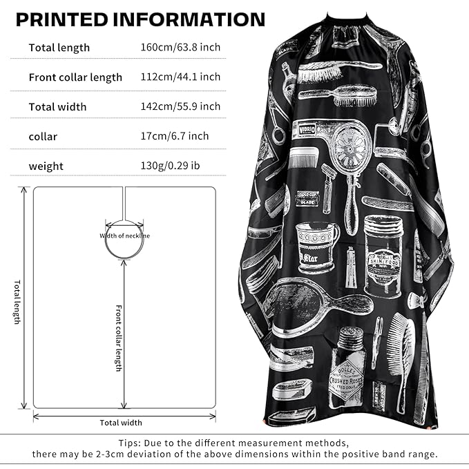 Barber Cape for Men - Waterproof Hair Cutting Capes for Adults and Stylists