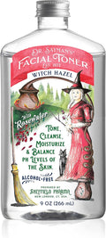 Dr. Saymans Alcohol-Free Facial Toner with Witch Hazel, Rosewater & Rice Protein, Removes Impurities & Hydrates Your Face, 9 oz