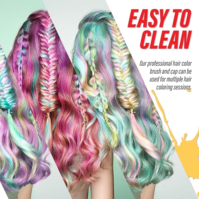 MANIC PANIC Dye Tool Kit - Hair Dye Brush + Comb Applicator, Hair Cap & Latex-Free Gloves - Reusable & Easy to Clean - Accessories for DIY & Salon Coloring (3 Piece Set)