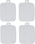 American Linen Pot Holders, Hot Pads, Table Pads for Kitchen and Dining Table, Non Slip Heat Resistant Hot Pot Holder (Grey, 4 Pack)
