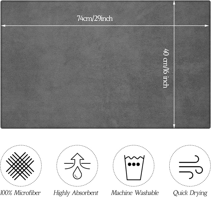 Shimeyao 26 Pcs Salon Bleach Proof Towels Highly Absorbent Hair Towels Hand Facial Cloths Bleach Resistant for Salon Barber Spa Beauty Bath Hair Stylist(Gray,16 x 29 Inch,Classic)