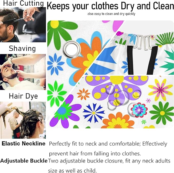 visesunny Professional Barber Cape Polyester Hair Cutting Salon Cape Apron Anti-Static Beard Bib Grooming Apron