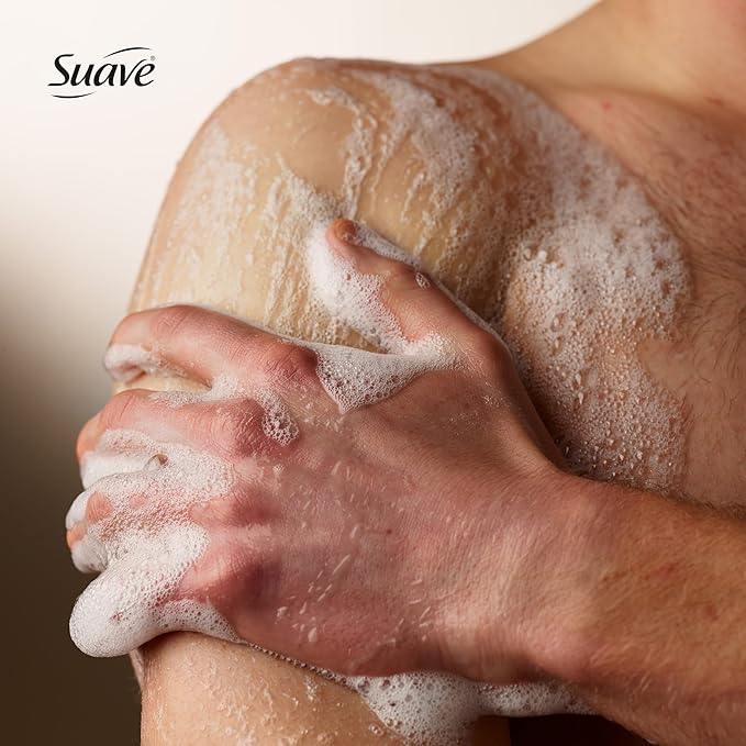 Suave Men Moisturizing Body & Face Wash, With Cedarwood and Mandarin Scent, No Parabens, No Phtahaltes, 18 Oz Pack of 6