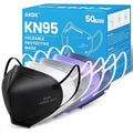 akgk KN95 Face Mask, Breathable Protection Masks, 5-Ply KN95 Multicolor Masks, Cup Dust Safety Masks 50 PCS(Black, White, Grey, Purple, Navy Blue)