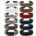 VELSCRUN 12 Pack Flower Headbands Non Slip Wide Girls Cute Boho Knotted Head Bands Hair Accessories Fashion Birthday Gifts for Women
