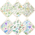 6 Pack Pot Holders 100% Cotton Heat Resistant Potholder, Machine Washable Pot Holder, Hot Pads, Table Pads for Cooking Baking (N)