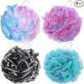 BTYMS 4 Pieces Shower Loofahs Bath Sponges 60g Bath Scrunchies Mesh Pouf Exfoliating Loofa for Body Washing
