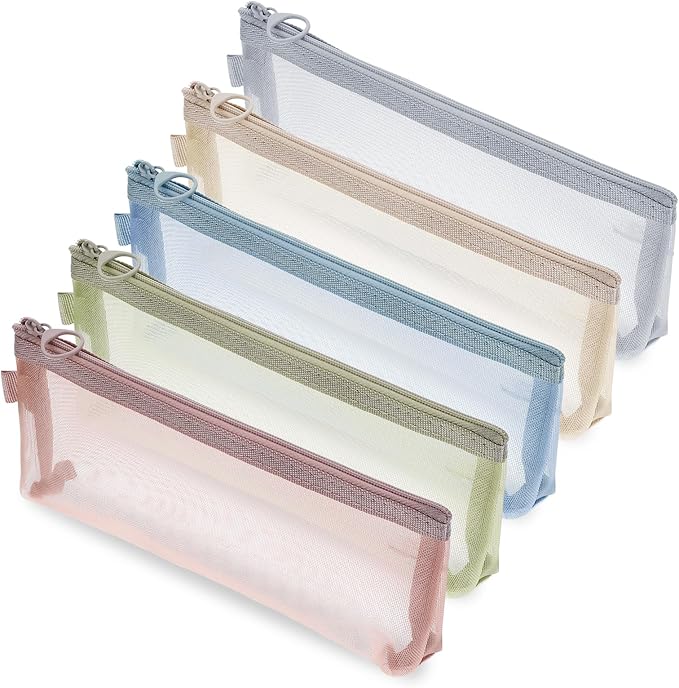 5 PCS Small Clear Makeup Bags, Makeup Brush Bag Portable Travel Cosmetic Bags Multifunctional Small Clear Make up Pouch for Home Office Supplies Cosmetics Make up Travel Accessories