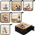 Bencailor 12 Pcs Pot Holders with Pocket Kitchen Hot Potholders Hot Pad Oven Mitts Cookie Bag Oven Gloves for Kitchen Gift Baking Cooking(Red and Purple,Wine)