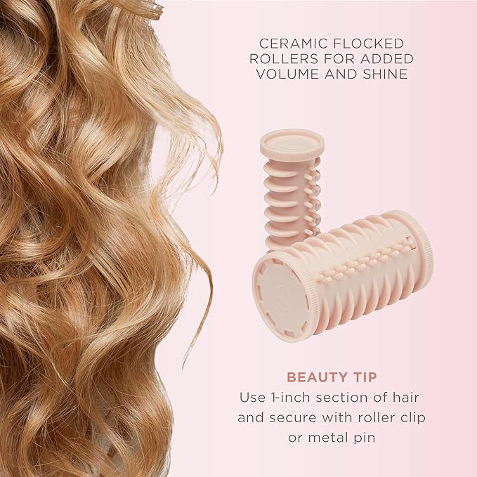 Conair Instant Heat Compact Hot Rollers for Long, Medium, and All Hair - Hair Curler - Hair Roller Clips Included - 1 1/4-inch, 1-inch, and 3/4-inch Rollers