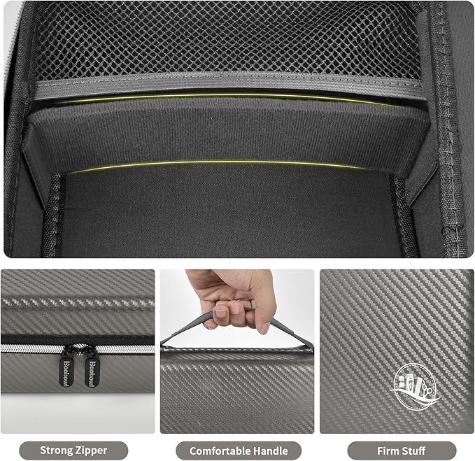 Boobowl Barber Accessories Bag for Clippers and Supplies, Mens Hair Trimmers Box, Portable Storage Organizer for Hair Cutting, Guard Grooming Kit and Barbers Supplies (Bag Only) (Dark Grey)