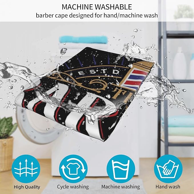 Adult Barber Cape, Professional Salon Haircut Capes, Haircut Kit Hairdressing Apron for Home Salon Barbershop