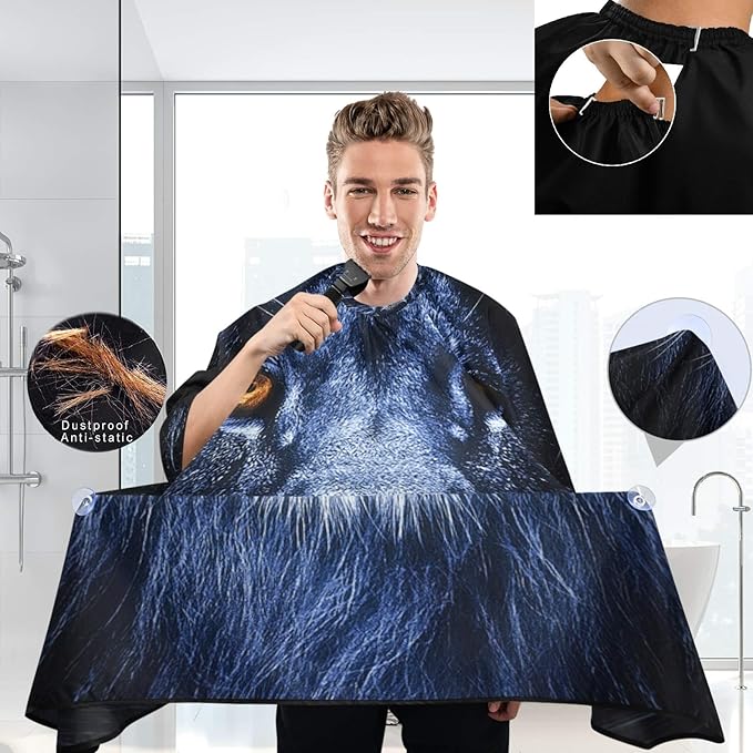 visesunny Professional Barber Cape Polyester Hair Cutting Salon Cape Apron Anti-Static Beard Bib