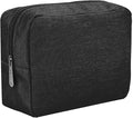 E-Tree Makeup Bag, Big Travel Make up Pouch, Zipper Large Cosmetic Brush Skin Care Case, Toiletry Bags for Traveling Women Man,Tech Electronic Organizer,Small Canvas Storage for Personal Items,Black