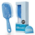 FHI Heat UNbrush Flex Detangling Brush — Ultra-Flexible, Pain-Free Hair Brush Detangler with DuoFlex Anti-Static Bristles for Removing Tangles, Massaging Scalp & Faster Styling - Blue