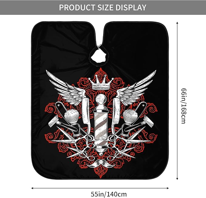 Adult Barber Cape, Professional Salon Haircut Capes, Haircut Kit Hairdressing Apron for Home Salon Barbershop