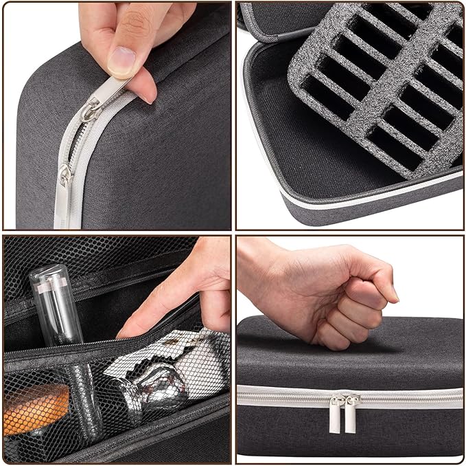 Noverlife Hair Clipper Guard Blades Holder Case, Barber Guard Storage Bag for 20 Metal Blades Hard Storage Travel Case