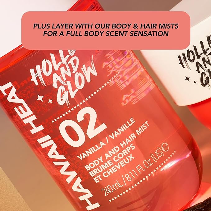 Holler And Glow Hawaii Heat Vanilla Body Butter, Body Butter For Women, Smells Good, Body Lotion For Extremely Dry Skin, Moisturizing, Nourishing, Shea Butter, Peony, Amber Scented, 5.29 Oz