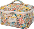 Large Makeup Bag, Cute Cosmetic Bag for Women Girls, Floral Coquette Aesthetic Toiletry Bag, Travel Make Up Organizer Bag (South Twigs Flower)