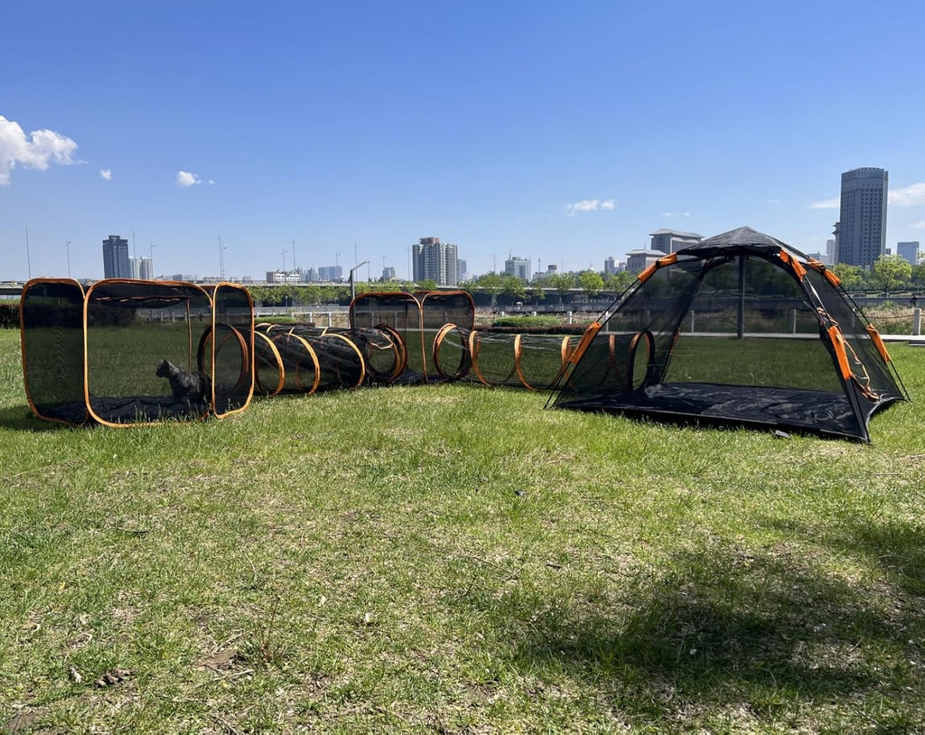 Catio Outdoor Cat Enclosures for Indoor Cats, 6-in-1 Outside Large Playground Include Portable Cat Tent, for Cats and Other Pets