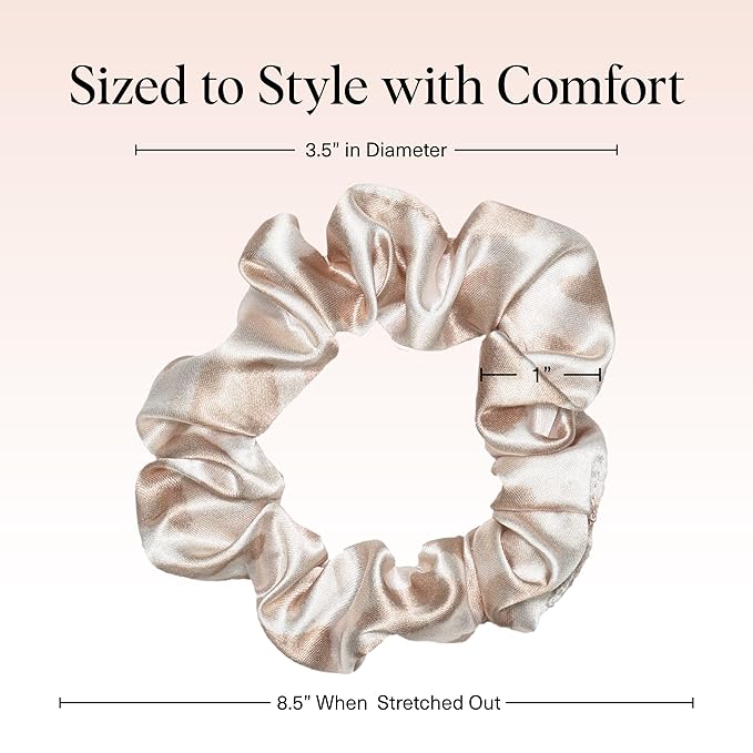 Kitsch Leopard Prints Satin Scrunchies for Women - No Crease, Frizz Control | Softer Than Silk Scrunchies Gentle On Hair Scrunchies for All Hair Types | Stylish Hair Accessories - 5pcs