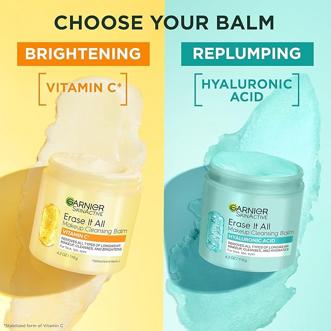 Garnier Erase It All Makeup Cleansing Balm with Vitamin C,Brightening Facial Cleanser and Makeup Remover,4.2 Oz,(Pack of 6)