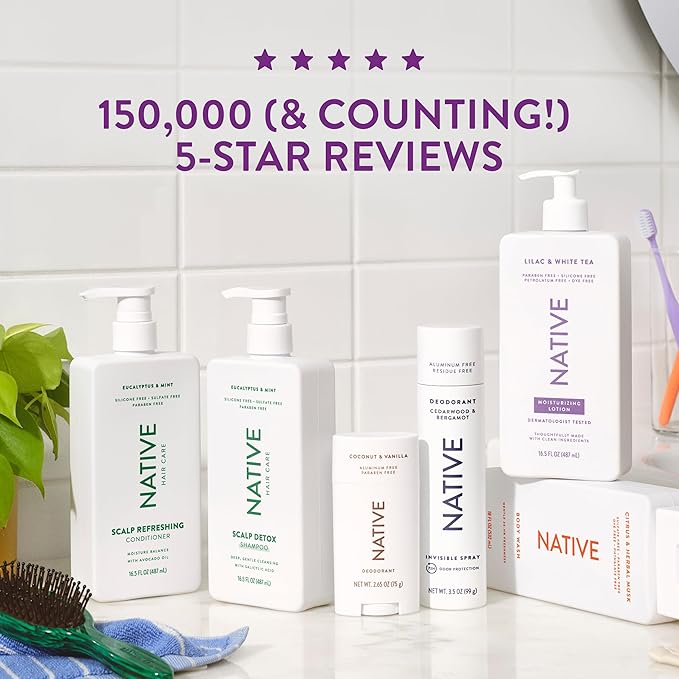 Native Body Lotion Contains Naturally Derived Plant-Based Moisturizers for Women and Men | Restores Dry Skin, Lavender & Rose, 16.5 fl oz