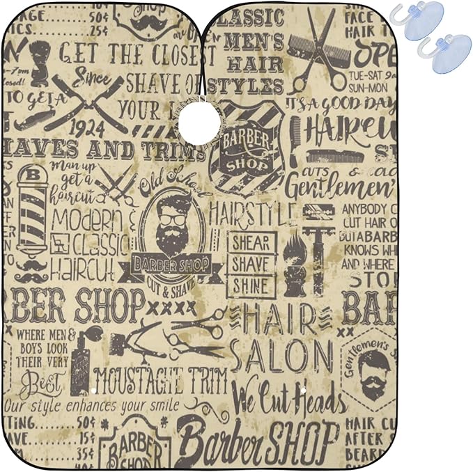 visesunny Professional Barber Cape Polyester Hair Cutting Salon Cape Apron Anti-Static Beard Bib Grooming Apron