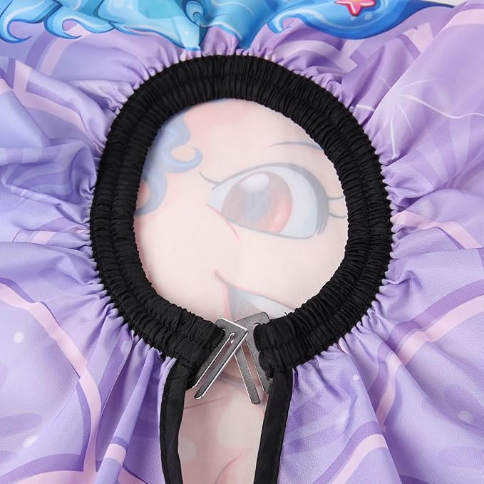 DOKKIA Barber Hair Cutting Cape Kids Children Toddler Boys Girls Hairdressing Salon Styling Cloth Apron Cover Gown with Neck Duster Brush Mermaid Tail Purple