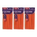 Red by Kiss Flexi Rods 7", 5/8" Diameter - Heatless Hair Curler for 90S Glamorous Bouncy Curls Beach Waves, No Slips, Sleep Styler (6 PCS x 3 Packs)
