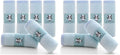 HIPHOP PANDA Baby Washcloths, Rayon Made from Bamboo - 2 Layer Ultra Soft Absorbent Newborn Bath Face Towel - Reusable Baby Wipes for Delicate Skin - Blue, 12 Pack