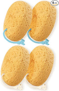 Bath Sponges for Shower, Azymi 4-Pack Sponge Bath for Women Men, Exfoliating Sponge Body Puff with Dense Foam for Gentle & Deep Cleansing, Ultra-Soft for Sensitive Dry Skin